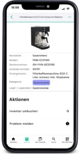 Beispiel Bilder der Anwendung Inventory ONE