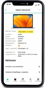 Example images of the Inventory ONE application