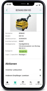 Beispiel Bilder der Anwendung Inventory ONE