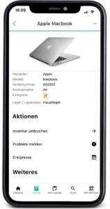 Example images of the Inventory ONE application