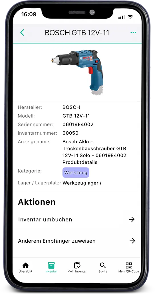 Inventory management craft drilling machine Inventory ONE App