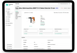 Beispiel Bilder der Anwendung Inventory ONE