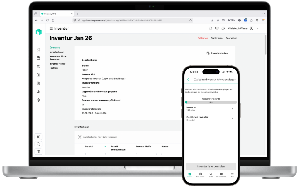 Secure and simple digital stocktaking