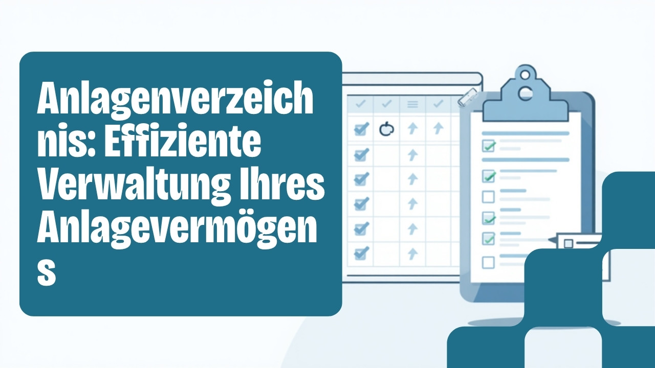 Anlagenverzeichnis – Aufbau und Pflichtangaben des Anlagevermögens