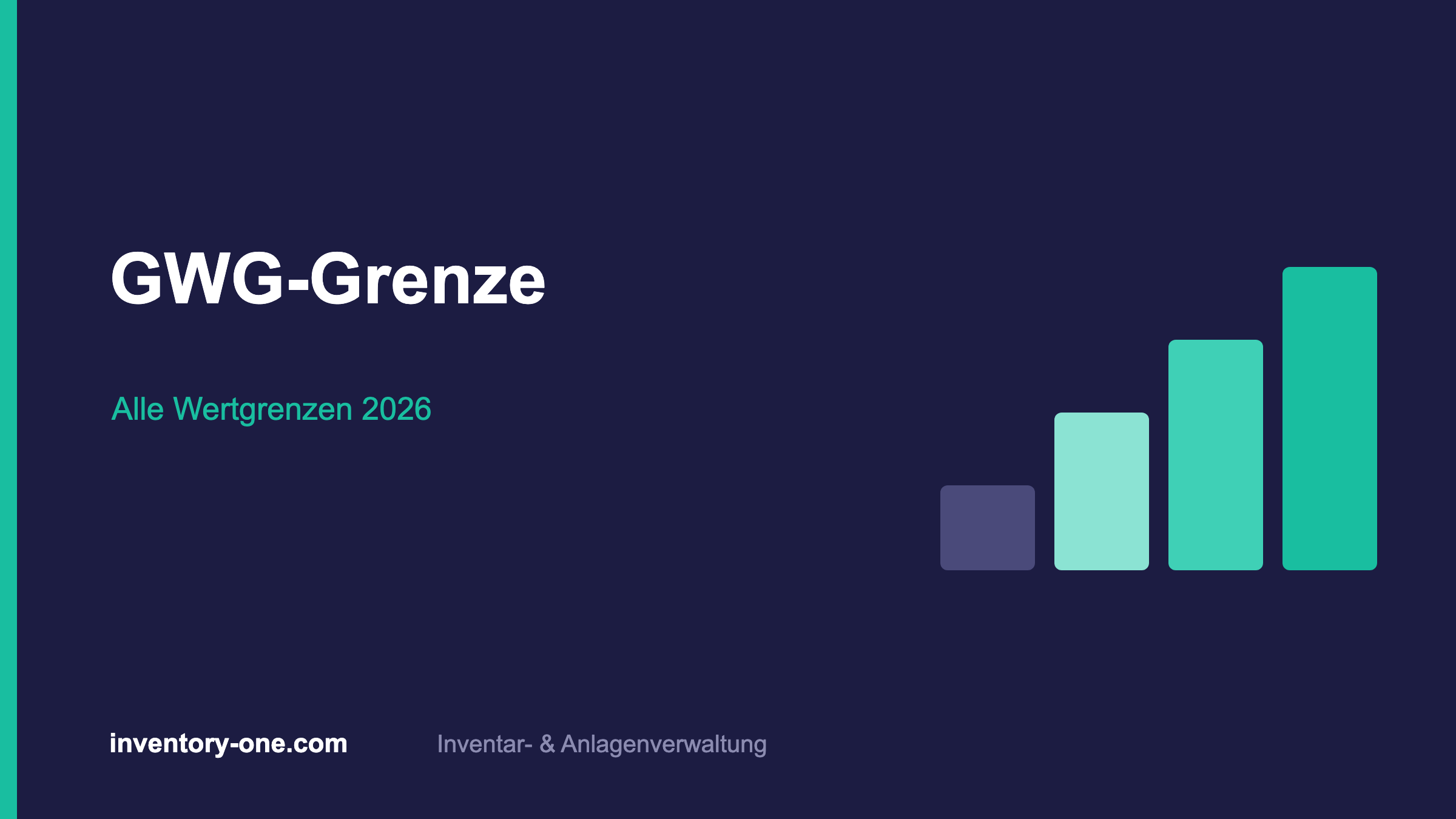 GWG-Grenze 2026: Alle Wertgrenzen für geringwertige Wirtschaftsgüter