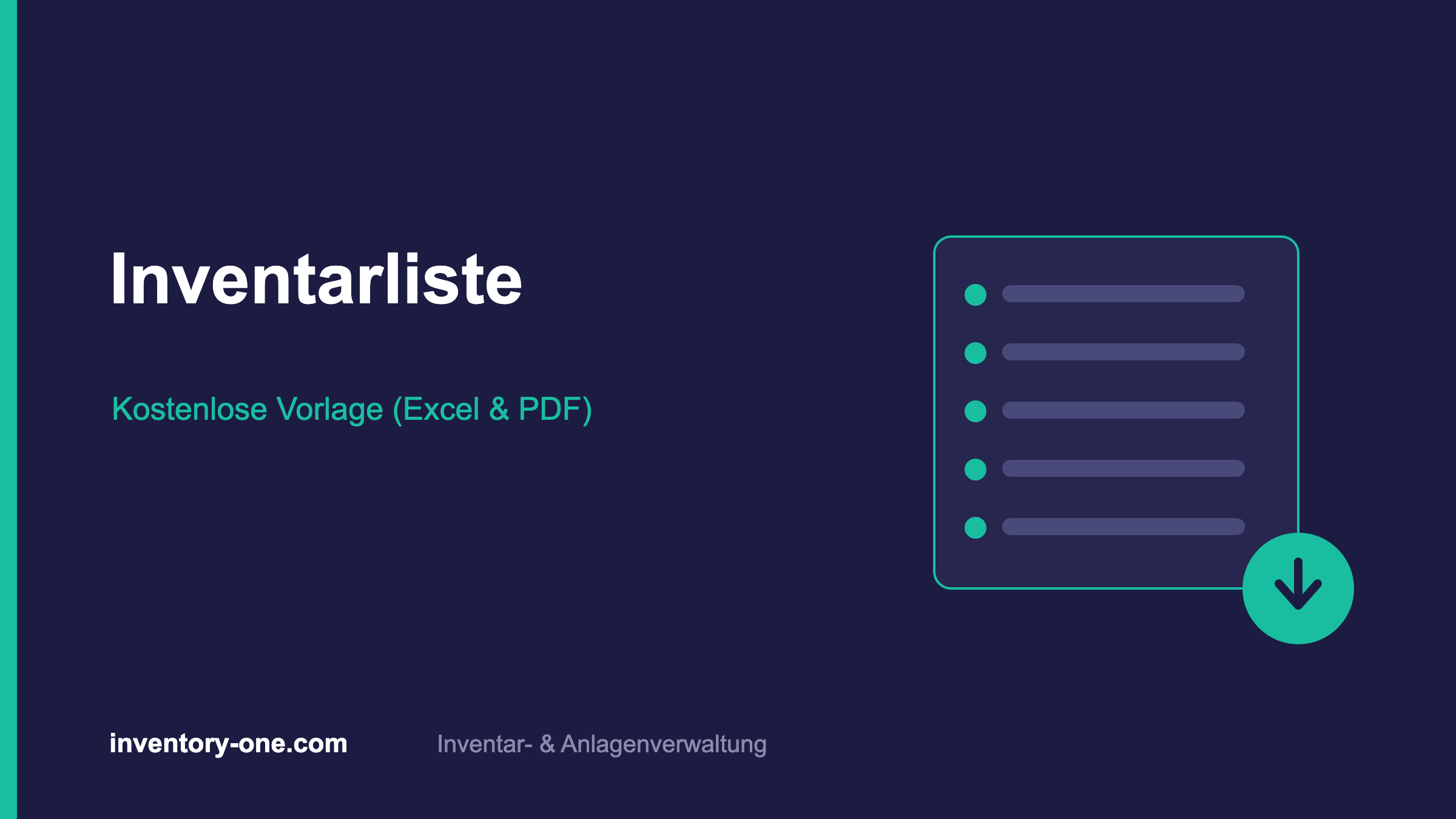 Inventarliste – kostenlose Vorlage (Excel und PDF)